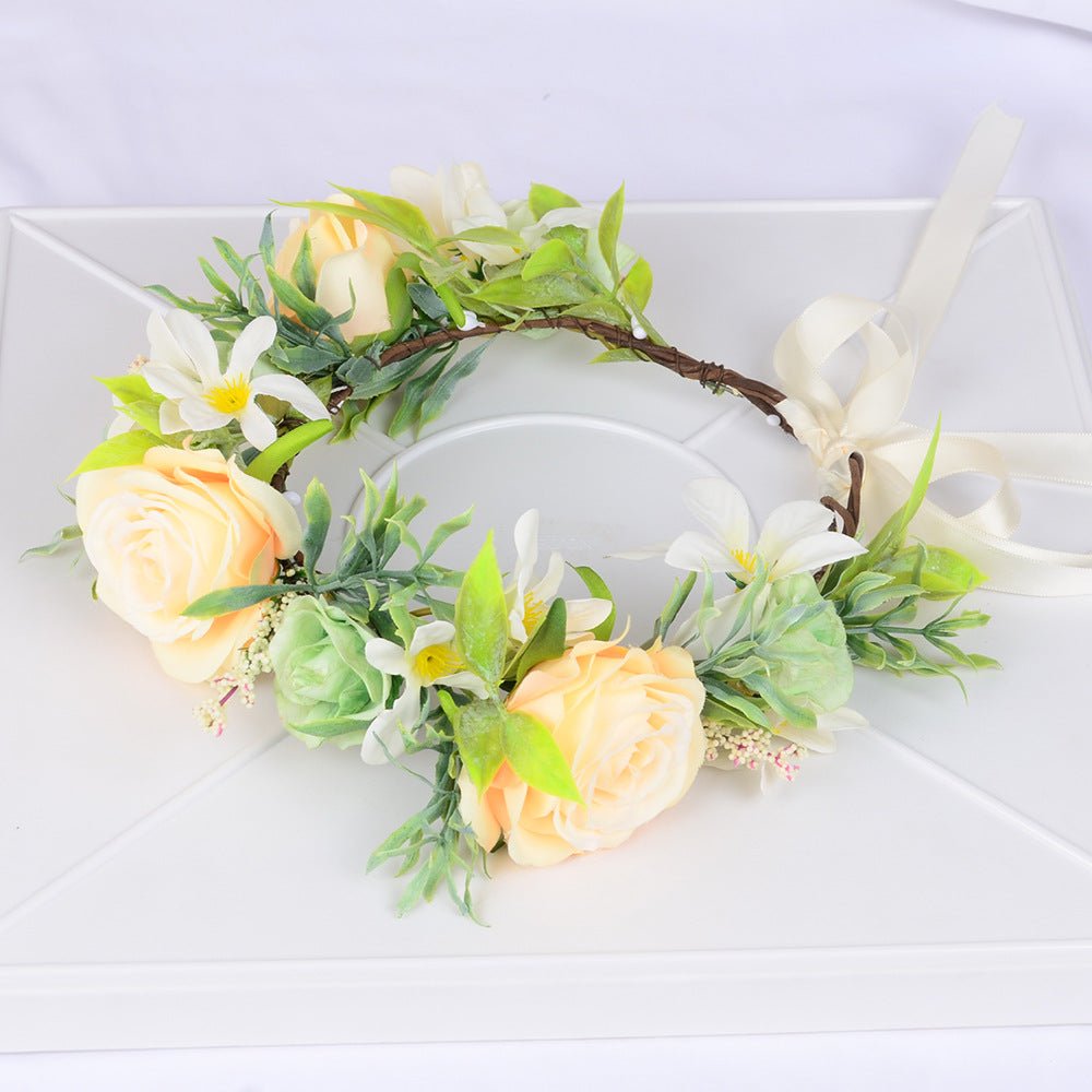 Bridal headwear, super fairy beauty, forest style flowers, fairy aura, rose rings, wedding studio exterior, wedding dress, travel photography - Luzilly Bridal & Apparel