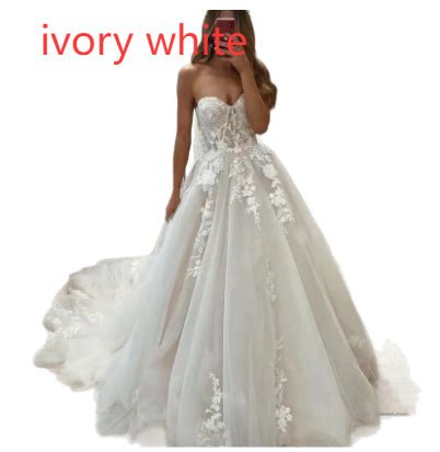 Bridal Lace Tube Top Main Yarn Heavy Industry Advanced - Luzilly Bridal & Apparel