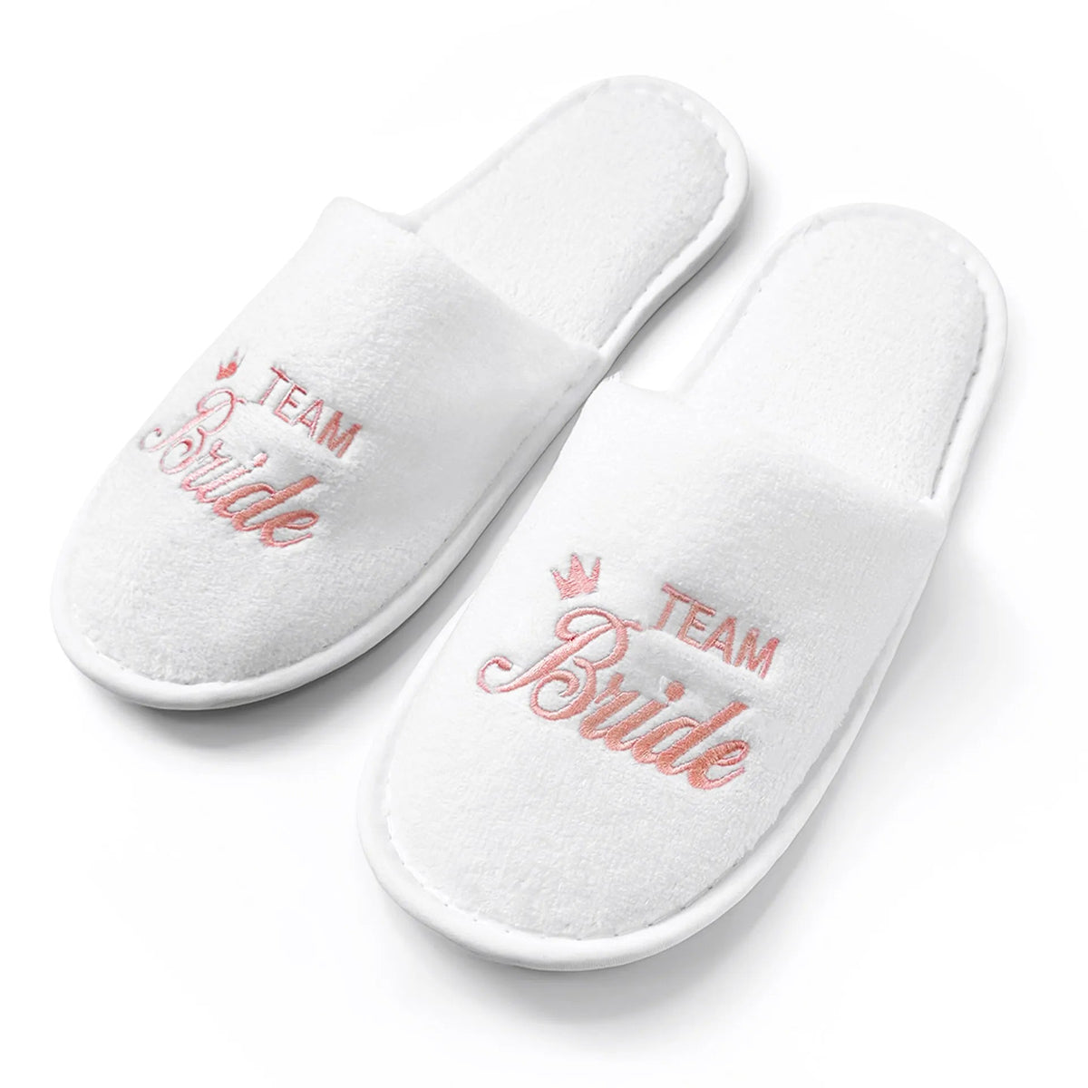 Bridal Party Embroidered Plush Slippers Set - Luzilly Bridal & Apparel