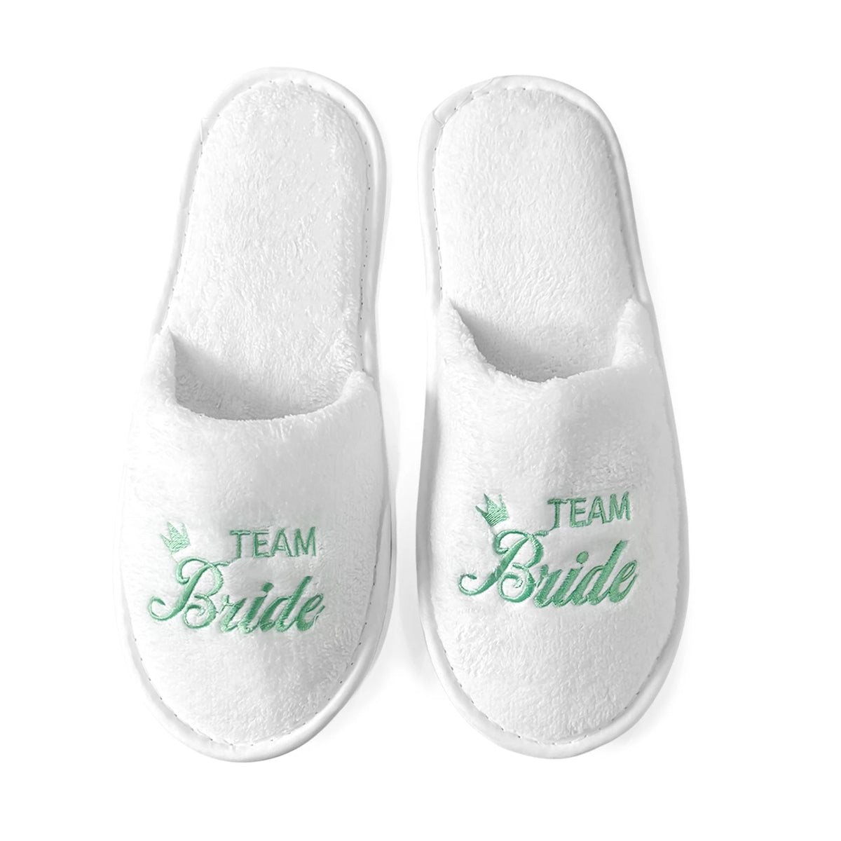 Bridal Party Embroidered Plush Slippers Set - Luzilly Bridal & Apparel