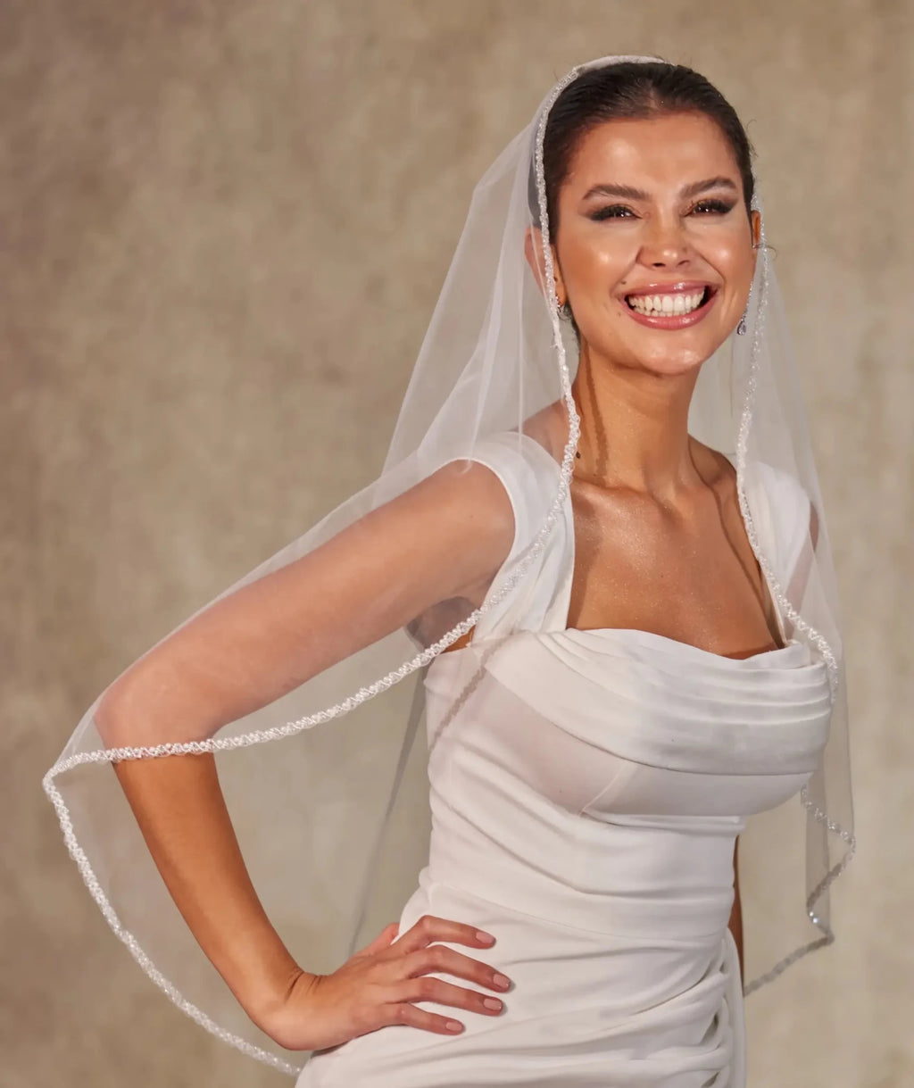 Bridal Shower Pearl Veil - Luzilly Bridal & Apparel