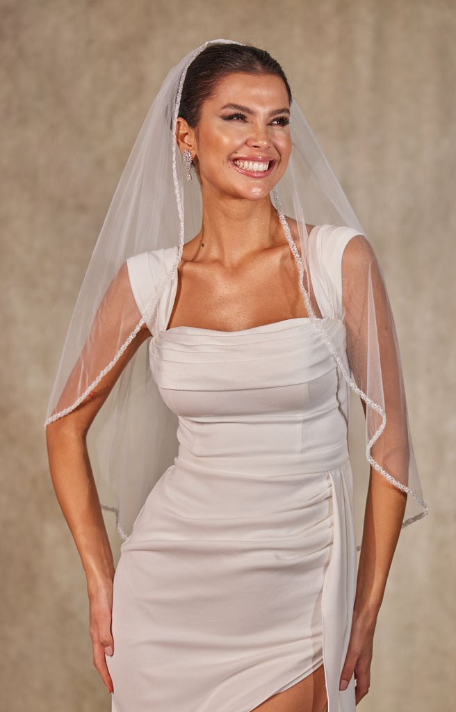 Bridal Shower Pearl Veil - Luzilly Bridal & Apparel