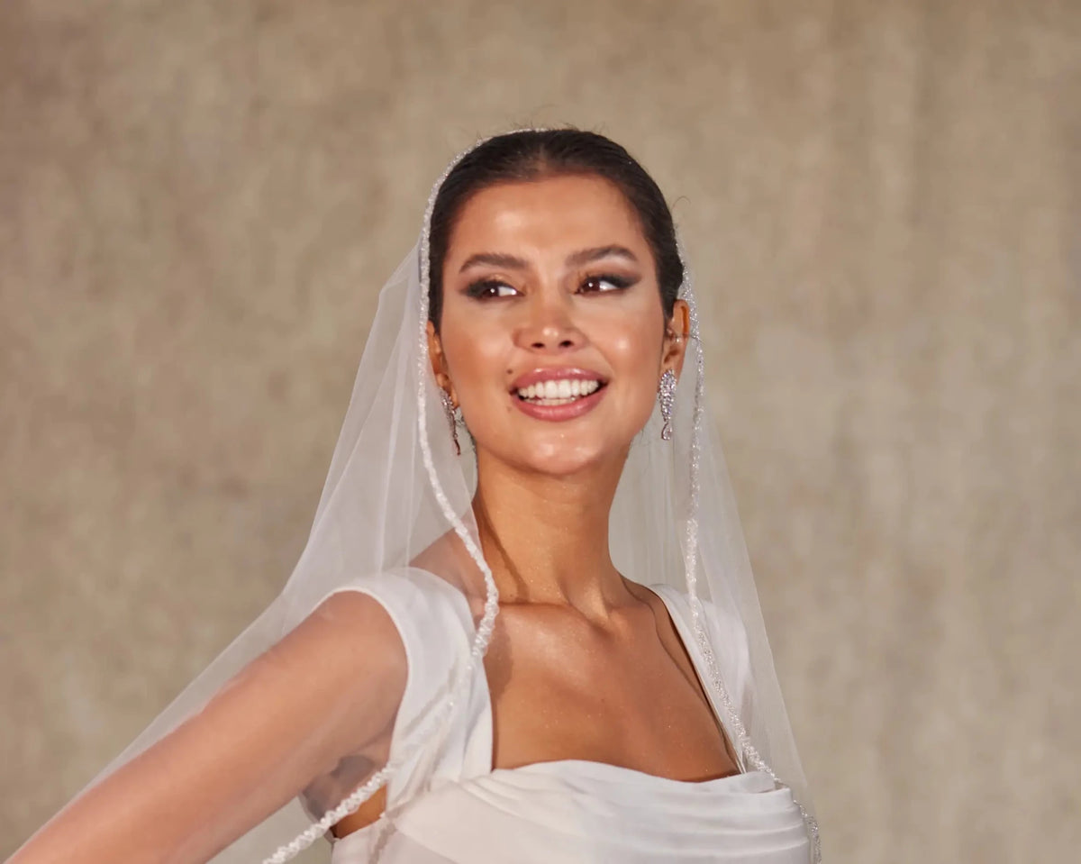 Bridal Shower Pearl Veil - Luzilly Bridal & Apparel