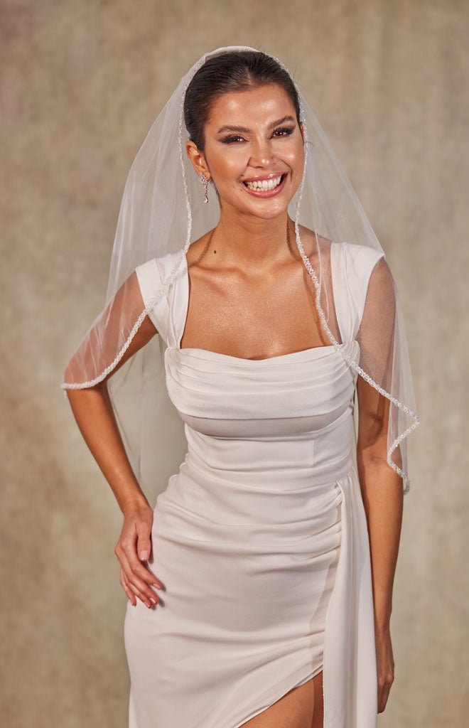 Bridal Shower Pearl Veil - Luzilly Bridal & Apparel