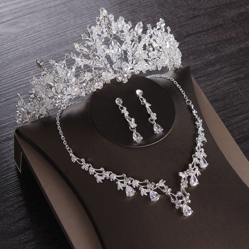 Bridal Crown with Jewelry Set Options - Luzilly Bridal & Apparel