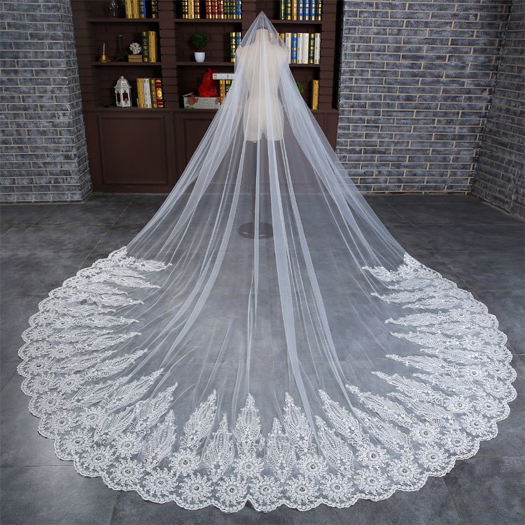 Lace Cathedral Veil with Style Options - Luzilly Bridal & Apparel