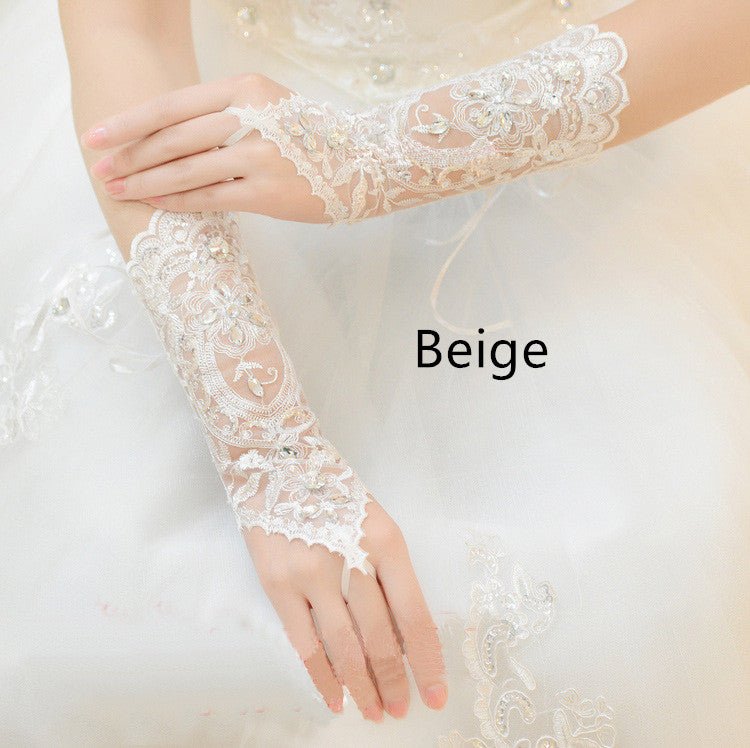 Bridal Wedding Dress Long Gloves Strappy Fingerless - Luzilly Bridal & Apparel