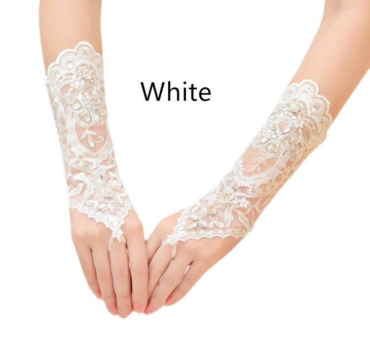 Bridal Wedding Dress Long Gloves Strappy Fingerless - Luzilly Bridal & Apparel