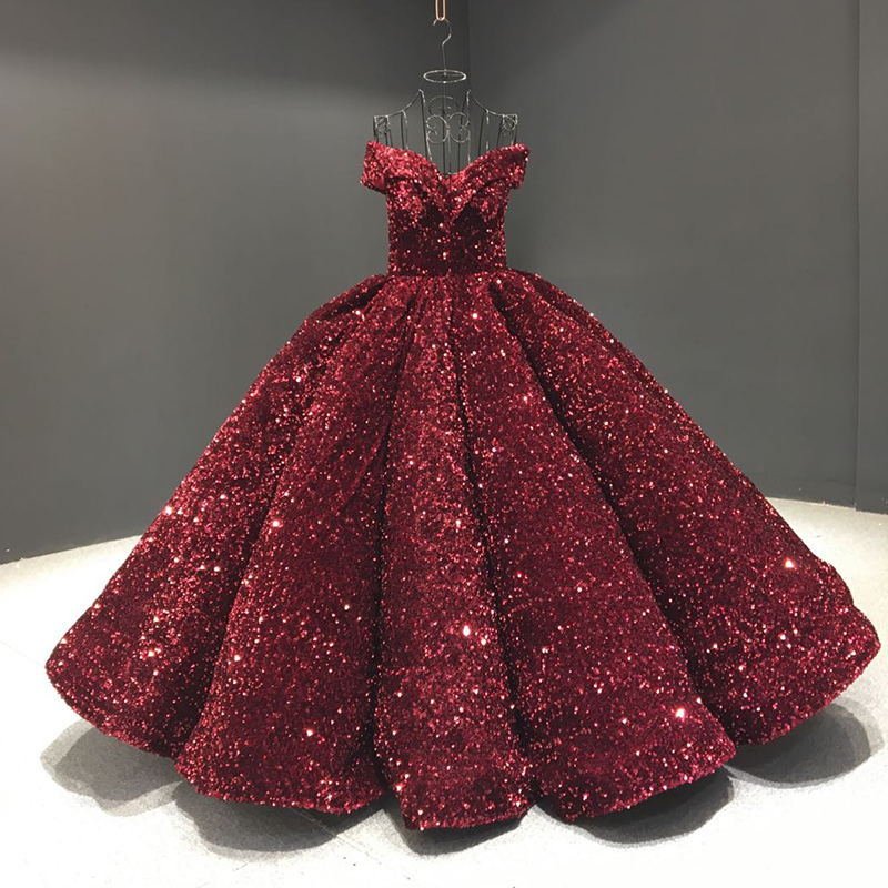 Bridal Wedding Dress Women's Sequined Ball Show Dress - Luzilly Bridal & Apparel