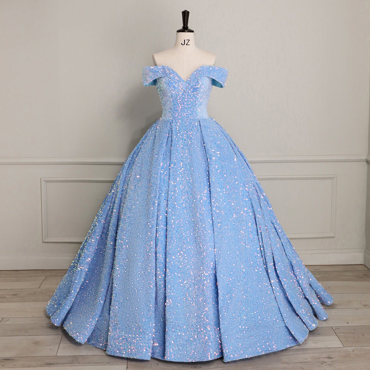 Bridal Wedding Dress Women's Sequined Ball Show Dress - Luzilly Bridal & Apparel
