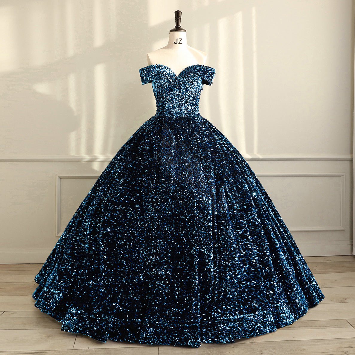 Bridal Wedding Dress Women's Sequined Ball Show Dress - Luzilly Bridal & Apparel