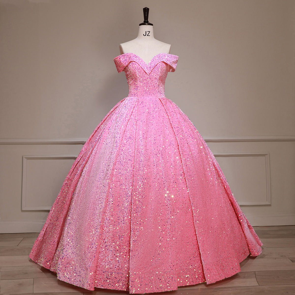 Bridal Wedding Dress Women's Sequined Ball Show Dress - Luzilly Bridal & Apparel