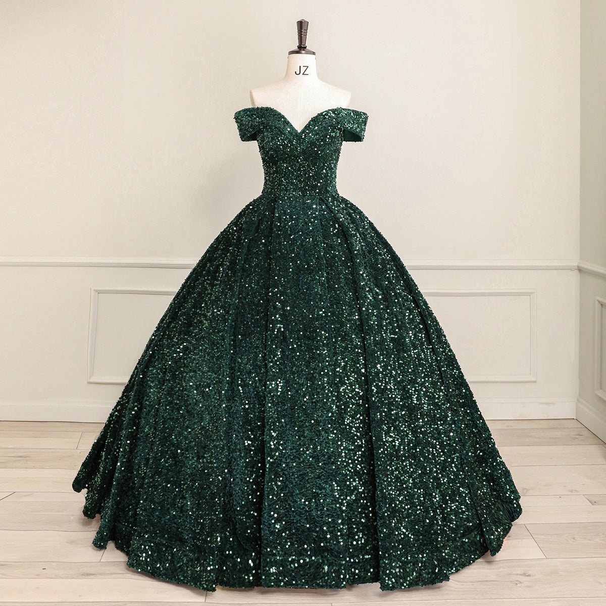 Bridal Wedding Dress Women's Sequined Ball Show Dress - Luzilly Bridal & Apparel