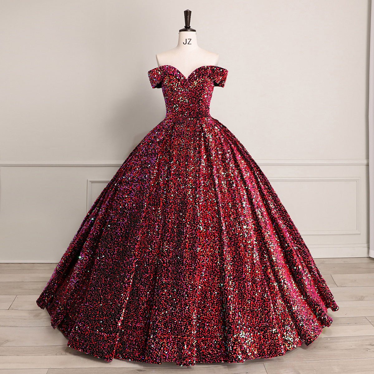 Bridal Wedding Dress Women's Sequined Ball Show Dress - Luzilly Bridal & Apparel