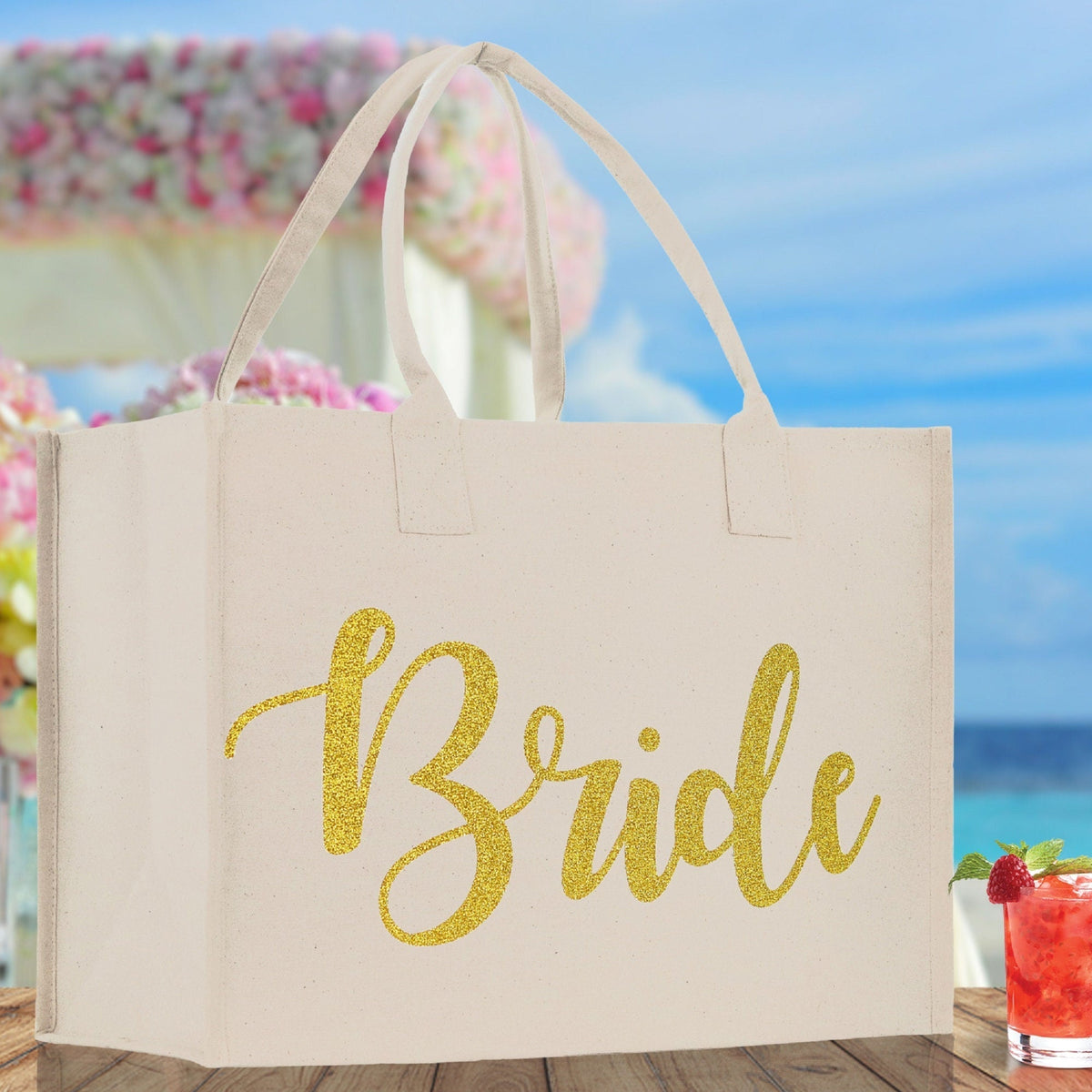Bride Bridal Party Canvas Tote Bag - Luzilly Bridal & Apparel