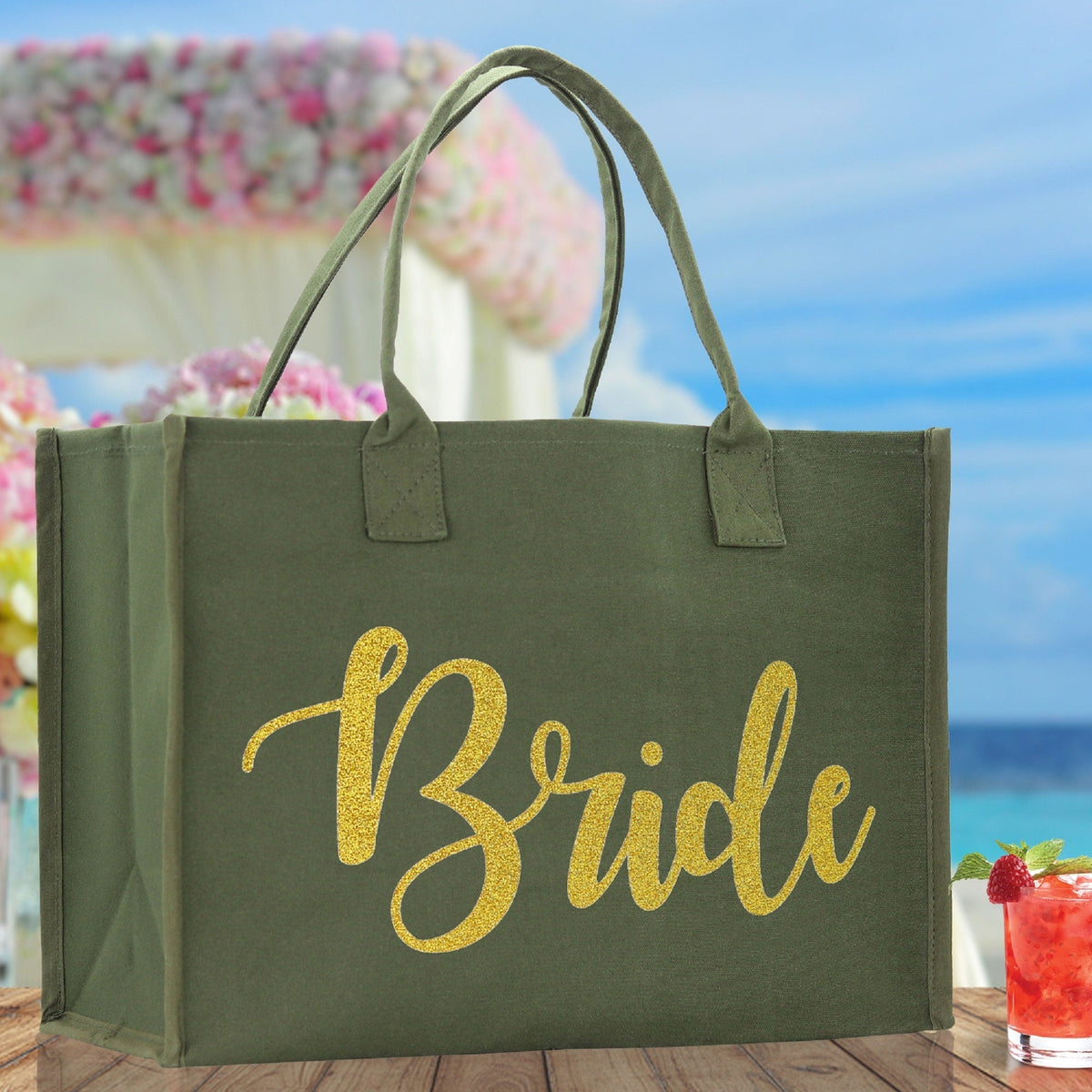 Bride Bridal Party Canvas Tote Bag - Luzilly Bridal & Apparel