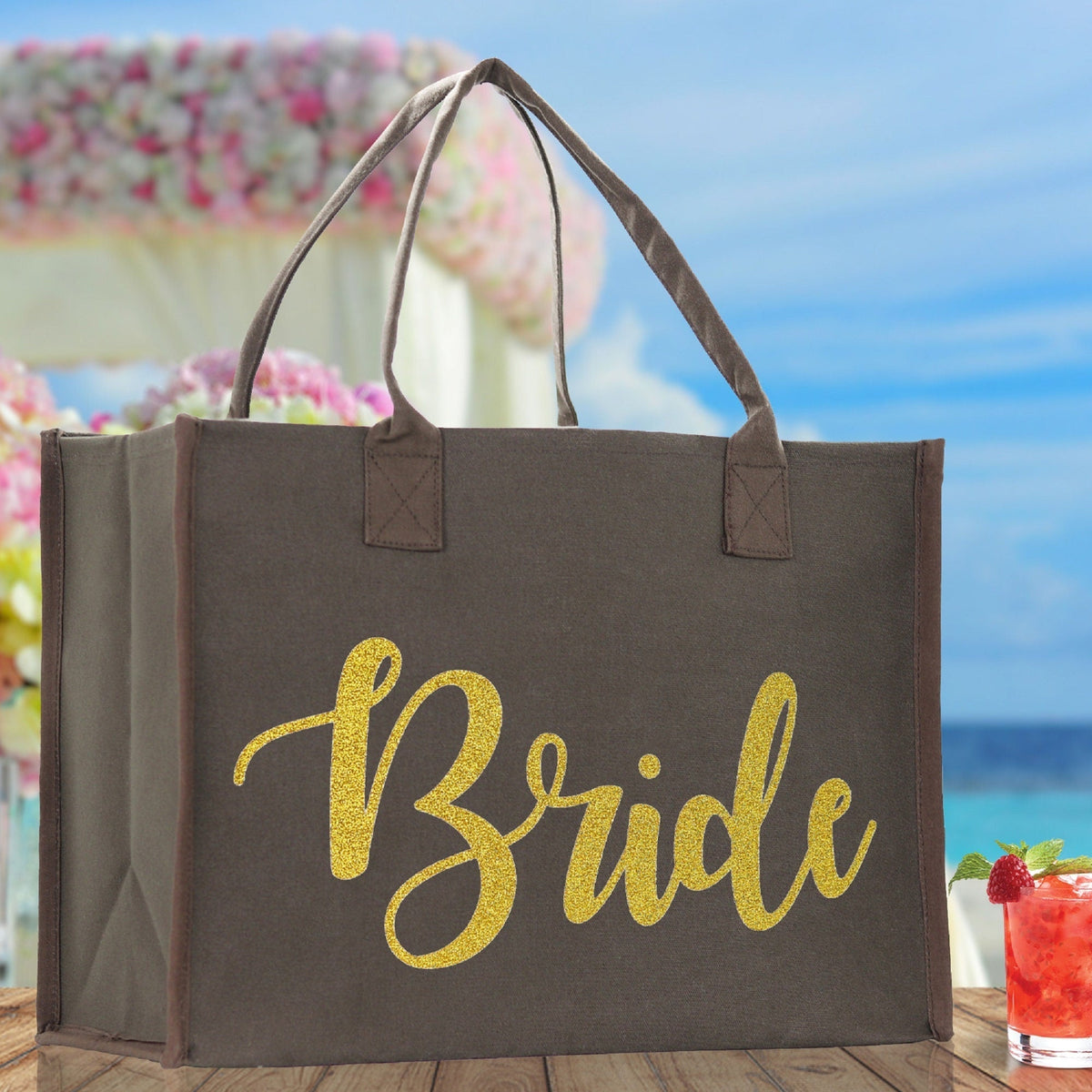 Bride Bridal Party Canvas Tote Bag - Luzilly Bridal & Apparel
