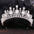 Bride Crown Baroque Water Drop Diamond Princess Crown Performance Birthday Headwear Wedding Dress Accessories - Luzilly Bridal & Apparel