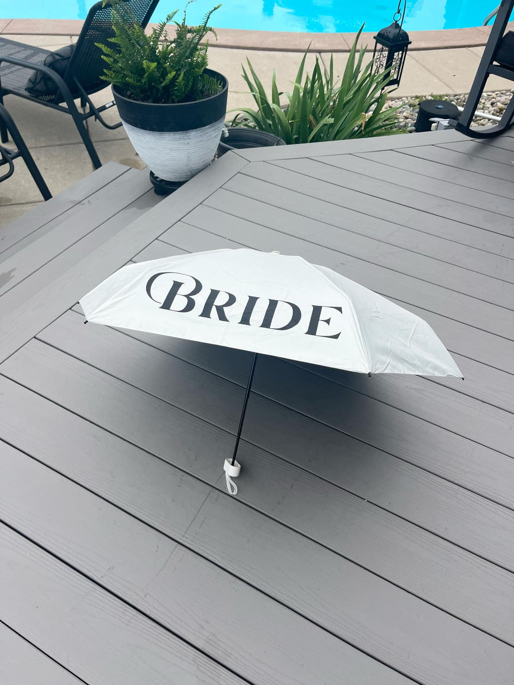 Bride or Wifey Pocket Umbrella - Luzilly Bridal & Apparel