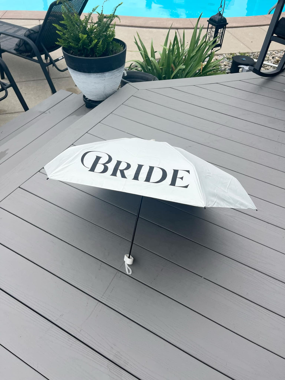 Bride or Wifey Pocket Umbrella - Luzilly Bridal & Apparel