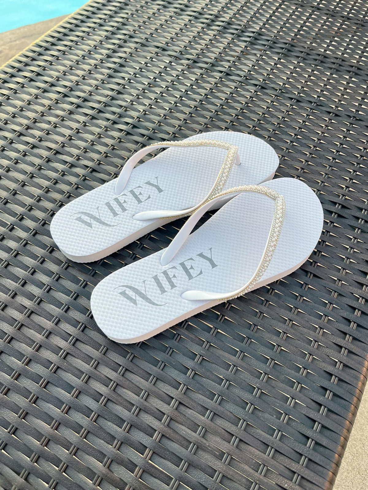 Bride or Wifey Rhinestone Flip-Flops - Luzilly Bridal & Apparel
