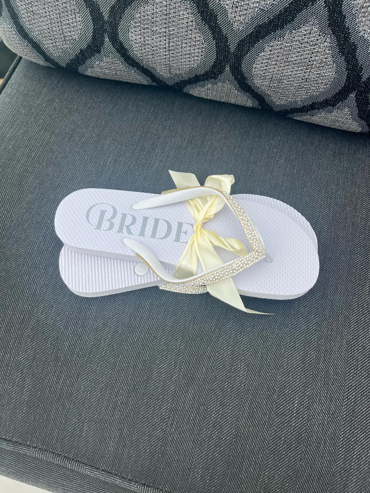 Bride or Wifey Rhinestone Flip-Flops - Luzilly Bridal & Apparel