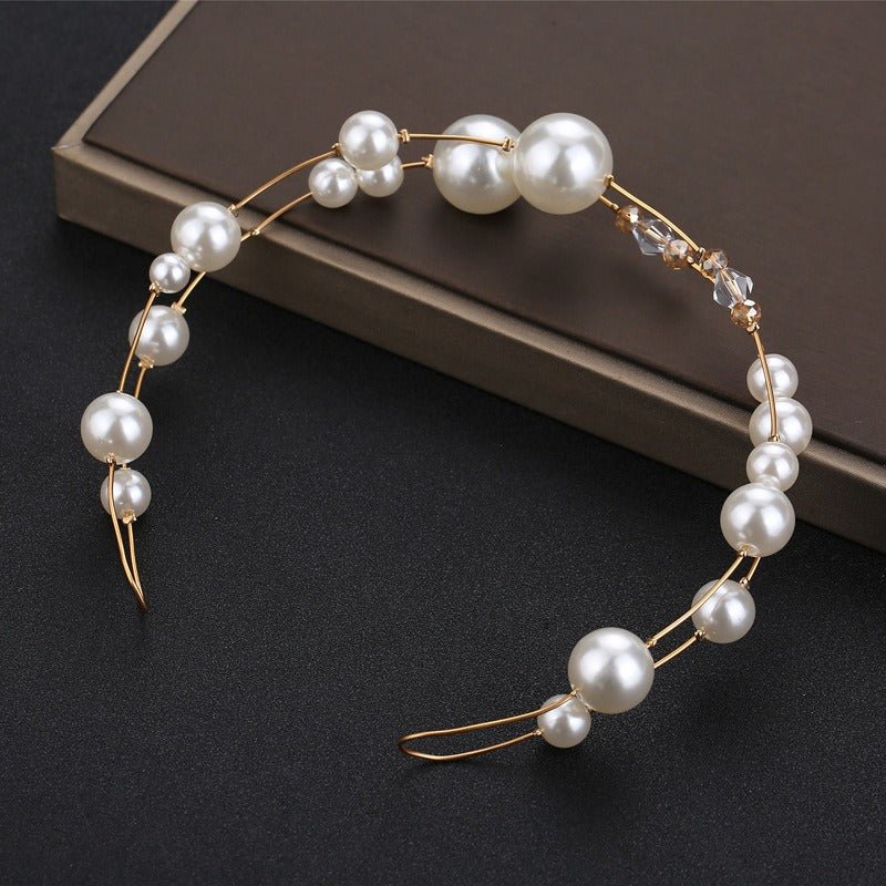 Bride Pearl Headwear Exquisite Handmade Beaded Jewelry - Luzilly Bridal & Apparel