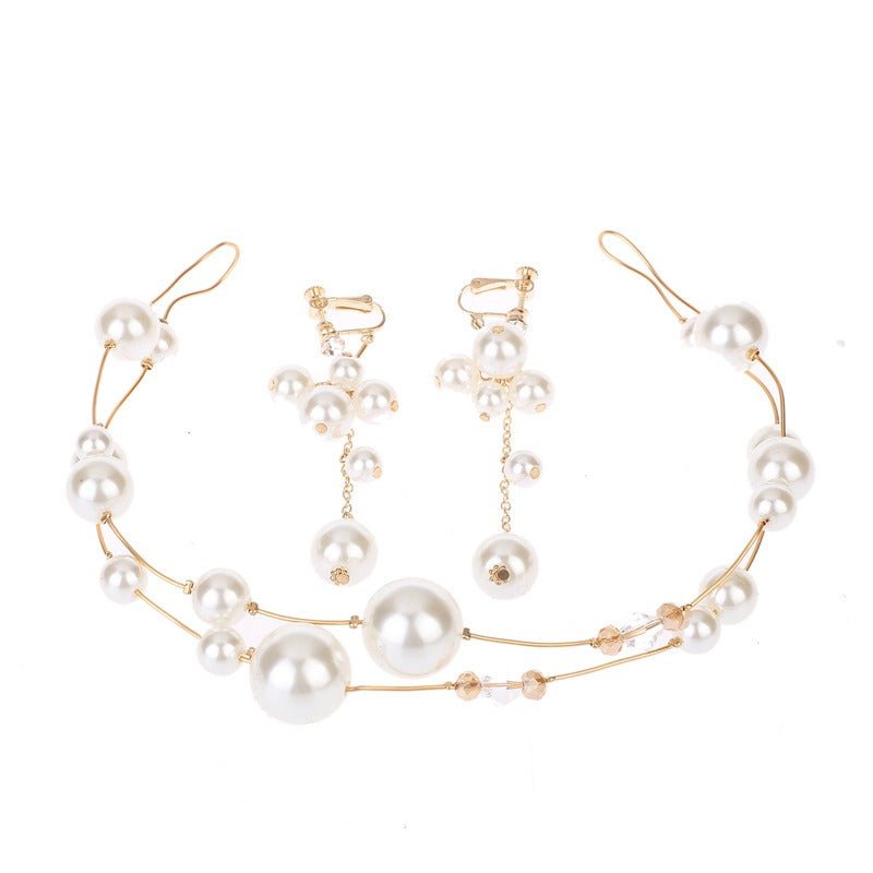 Bride Pearl Headwear Exquisite Handmade Beaded Jewelry - Luzilly Bridal & Apparel