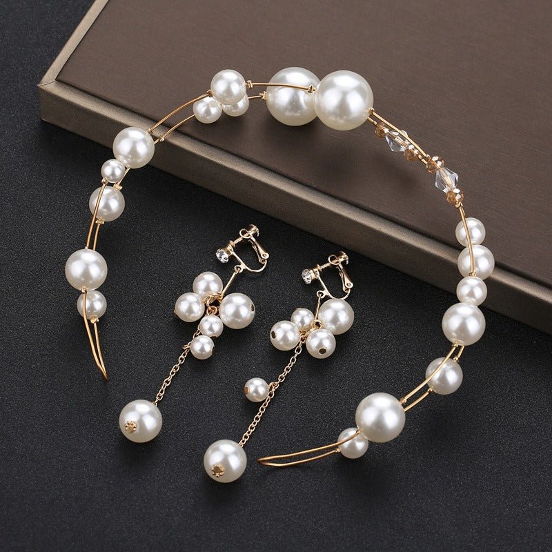 Bride Pearl Headwear Exquisite Handmade Beaded Jewelry - Luzilly Bridal & Apparel