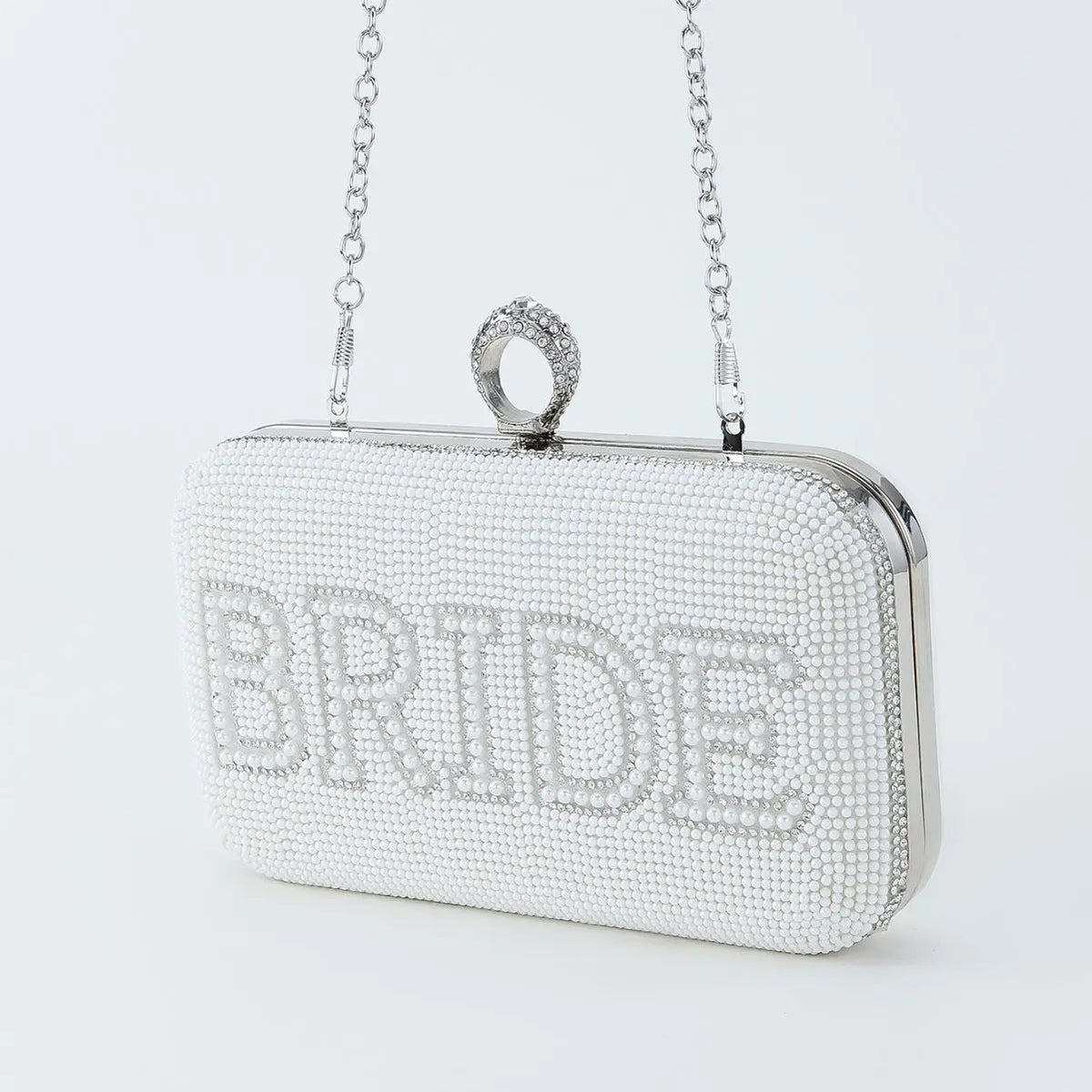 “Bride” Pearl Rhinestone Clutch - Luzilly Bridal & Apparel