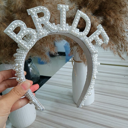 Bride to be crown Bach Bachelorette hen Party Bridal Shower beach pool Rustic boho garden wedding engagement Decoration Gift - Luzilly Bridal & Apparel