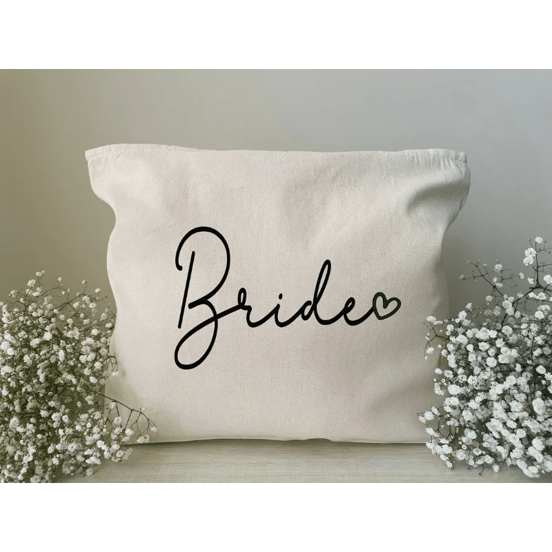 “Bride to Be” Zippered Tote Bag - Luzilly Bridal & Apparel