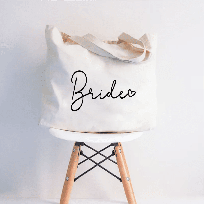 “Bride to Be” Zippered Tote Bag - Luzilly Bridal & Apparel