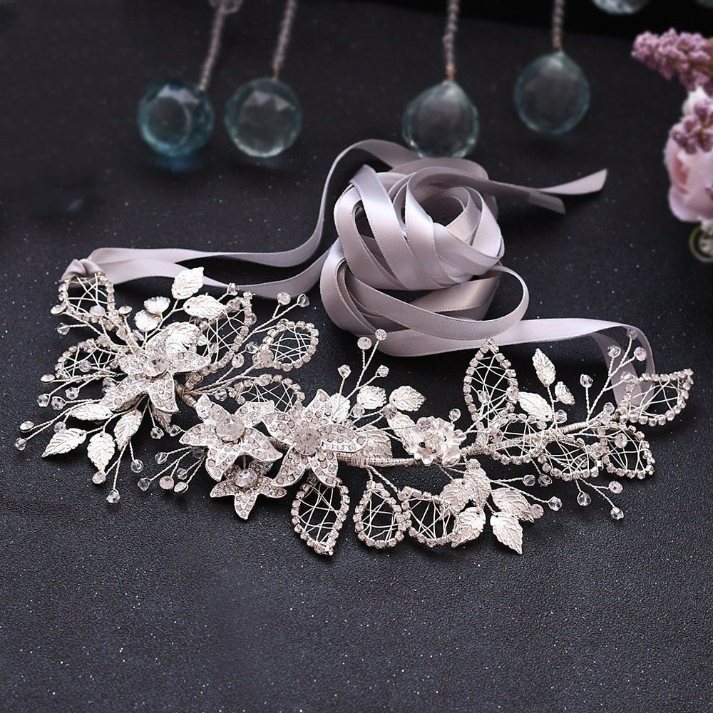 Bride Waist Seal Handmade Belt Rhinestone Wedding Dress - Luzilly Bridal & Apparel