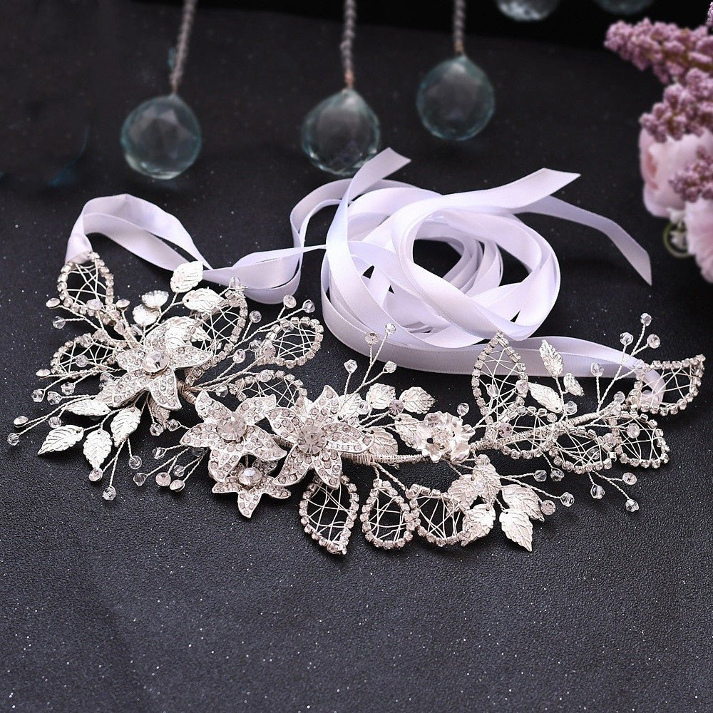 Bride Waist Seal Handmade Belt Rhinestone Wedding Dress - Luzilly Bridal & Apparel
