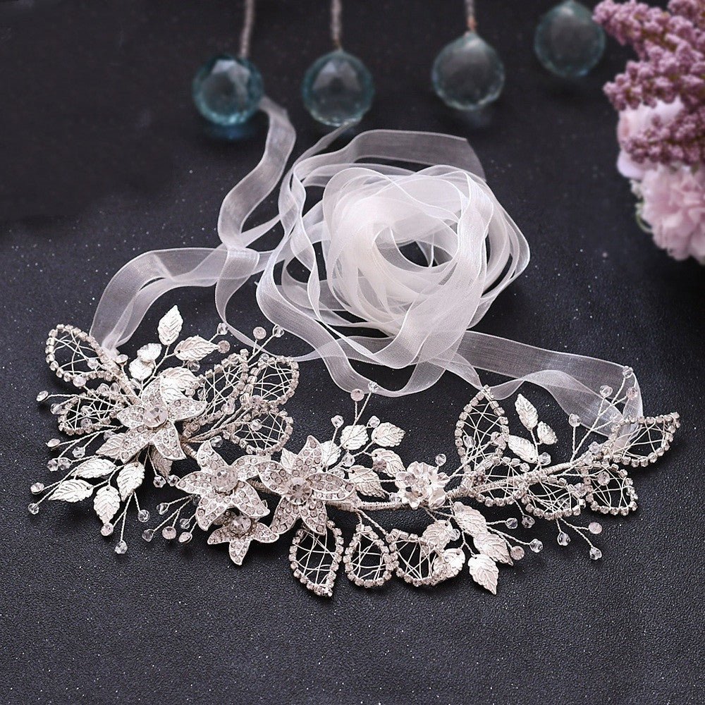 Bride Waist Seal Handmade Belt Rhinestone Wedding Dress - Luzilly Bridal & Apparel