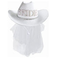 Bride's headdress with diamond inlaid denim hat Western denim hat BRIDE sequin edging headdress denim hat - Luzilly Bridal & Apparel