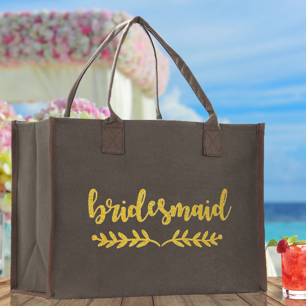 Bridesmaid Bridal Party Canvas Tote Bag - Luzilly Bridal & Apparel