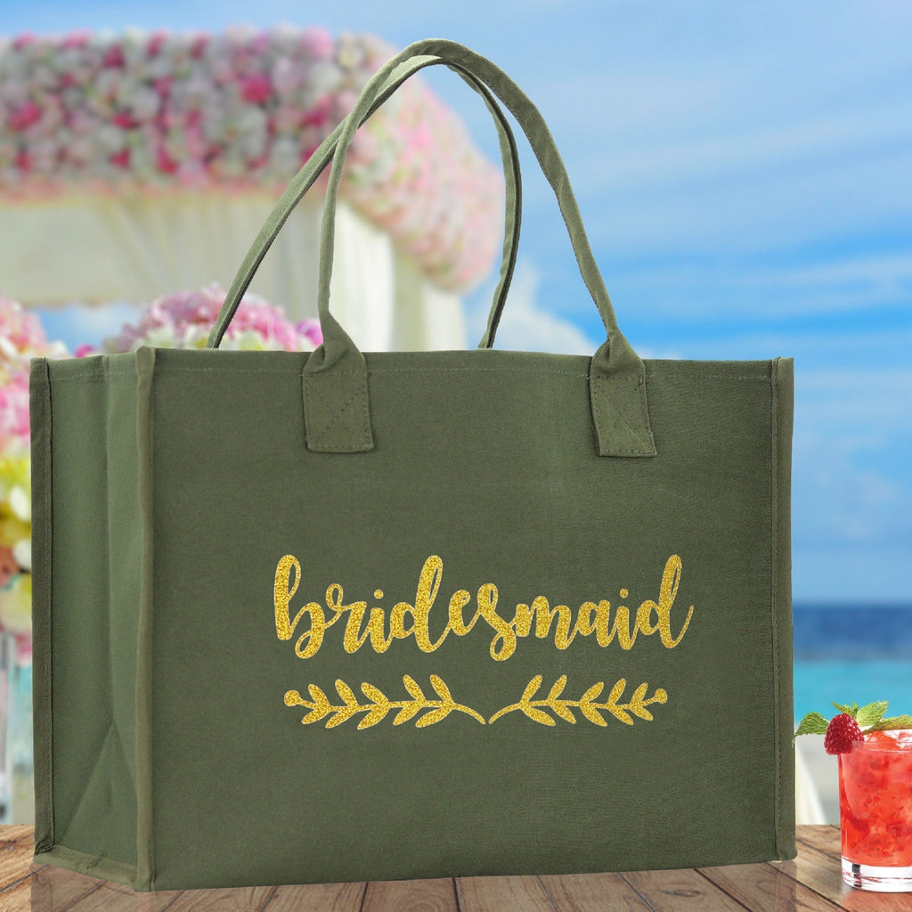 Bridesmaid Bridal Party Canvas Tote Bag - Luzilly Bridal & Apparel