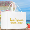 Bridesmaid Bridal Party Canvas Tote Bag - Luzilly Bridal & Apparel