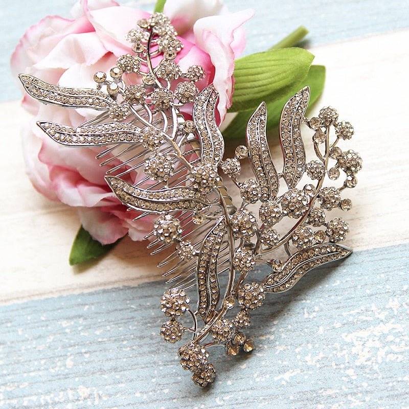 Bridesmaid Hair Comb Women Wedding Hair Accessories Leaves Bridal Headpiece Hair Accessories Wedding Jewelry Bridal Hair Piece - Luzilly Bridal & Apparel