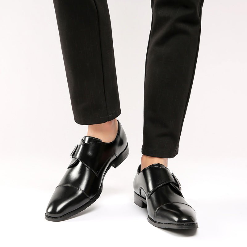 British Monk-Strap Leather Dress Shoes - Luzilly Bridal & Apparel
