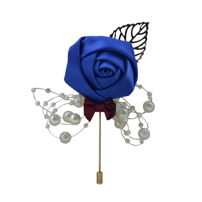 Bust Brooch Suit Collar Flower Wedding Groom And Bride Brooches Accessories Rose Collars Flower Simulation Conference - Luzilly Bridal & Apparel