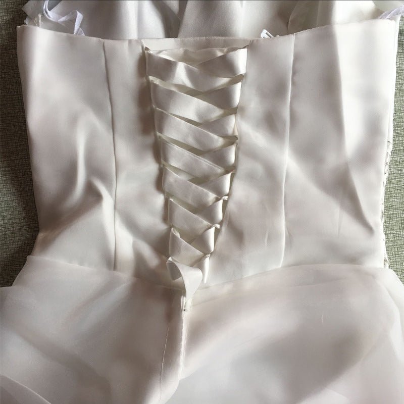 Bustier Wedding Dress in Beige, Champagne or Red - Luzilly Bridal & Apparel