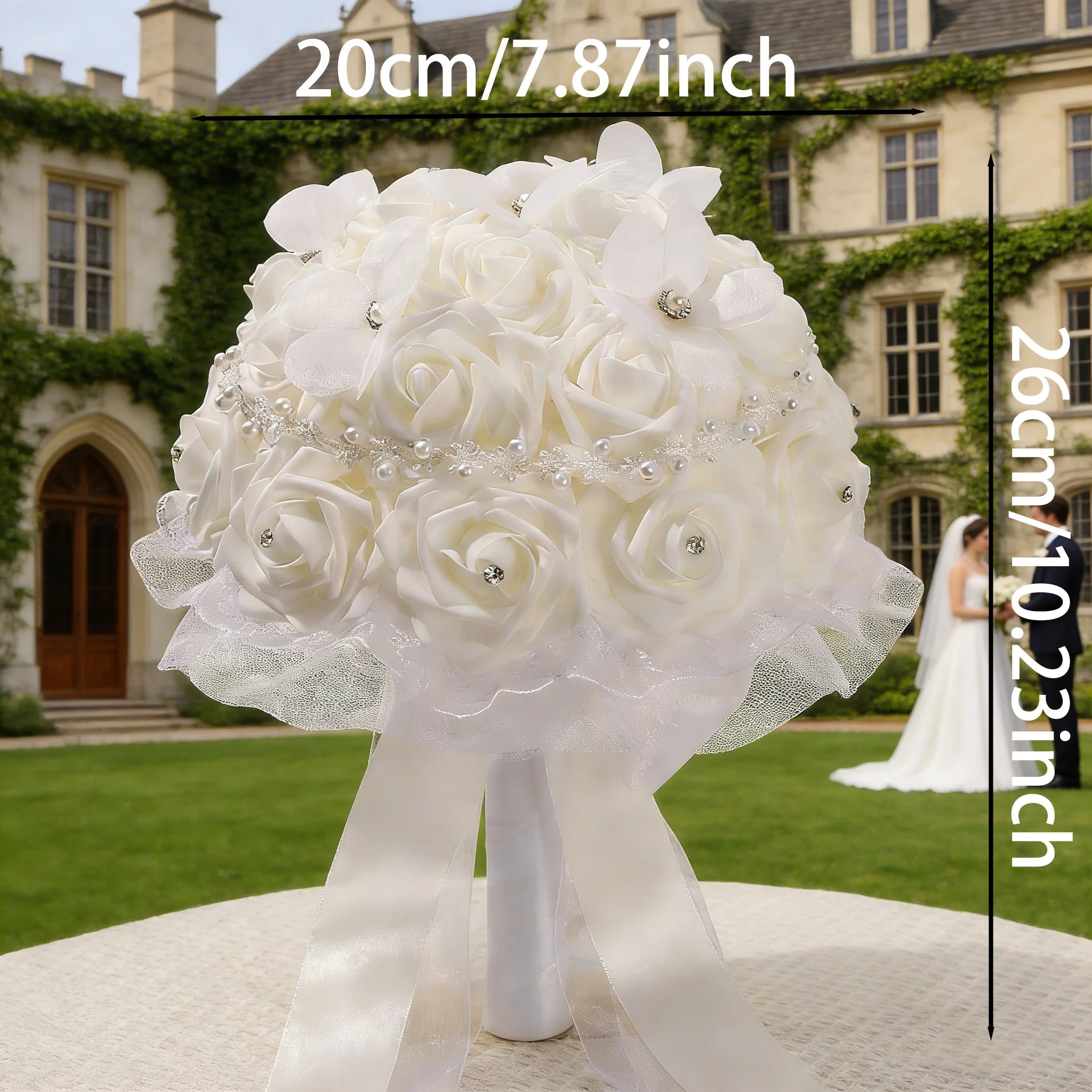 Butterfly Accent Romantic Bridal Bouquet - Luzilly Bridal & Apparel