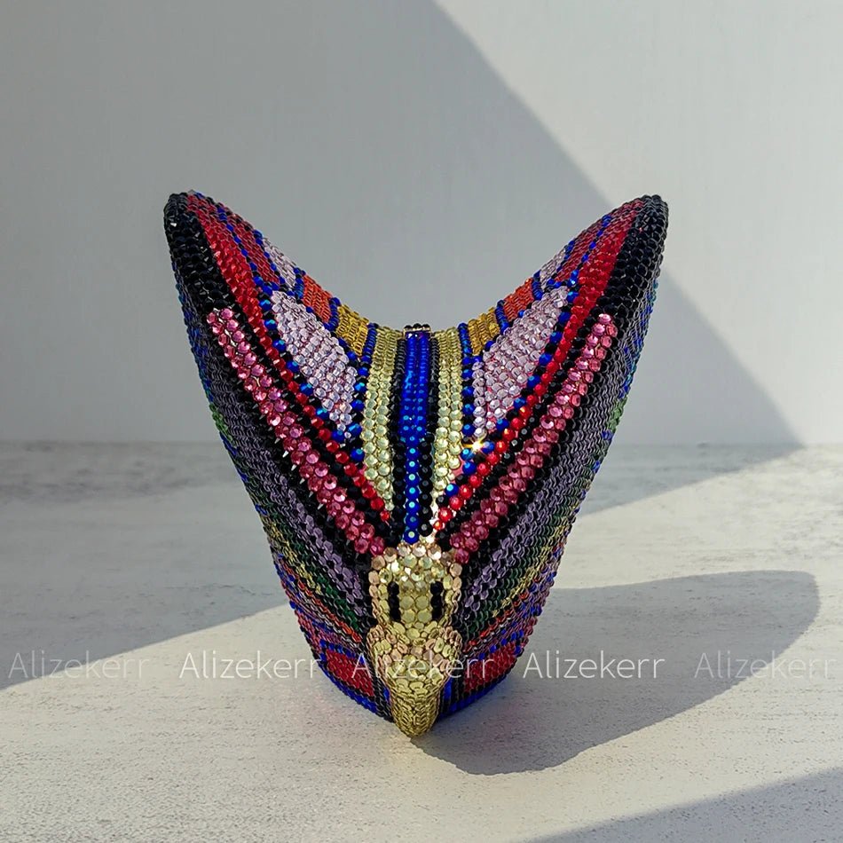 Butterfly Crystal Evening Clutch - Luzilly Bridal & Apparel