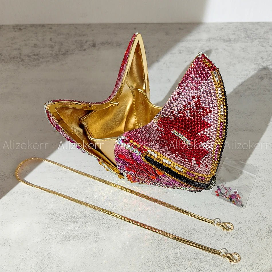 Butterfly Crystal Evening Clutch - Luzilly Bridal & Apparel