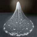 Butterfly Lace Cathedral Bridal Veil - Luzilly Bridal & Apparel
