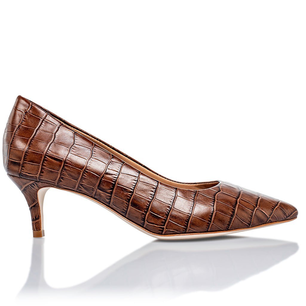 Callie Brown Croco - Luzilly Bridal & Apparel