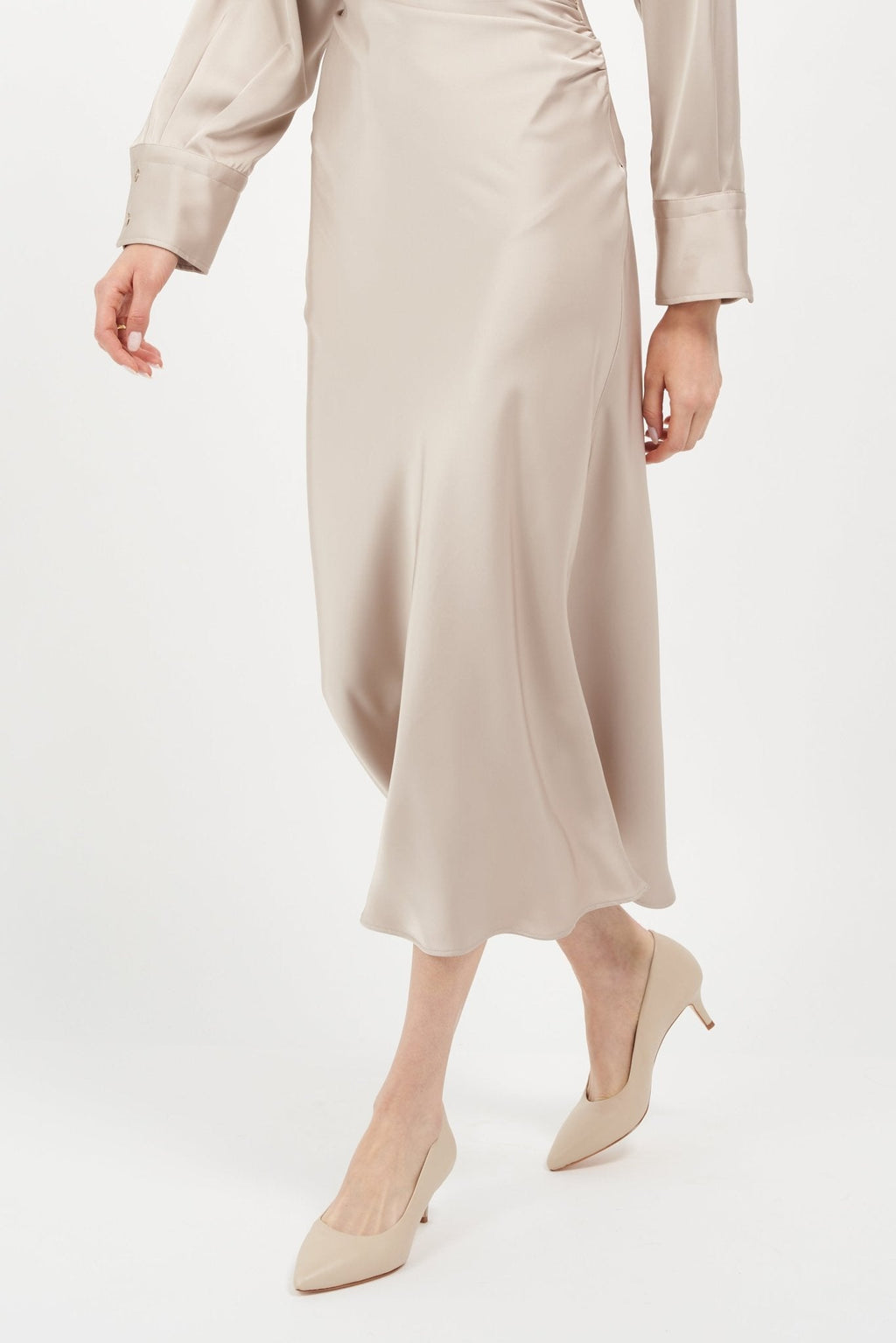 Callie Nude Mestico Lux Leather - Luzilly Bridal & Apparel